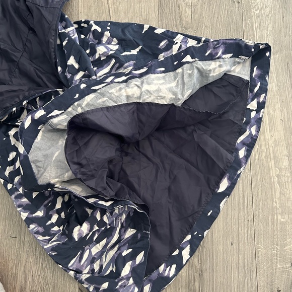 H & M Womens Blue Watercolor Strapless Fit Flare Pocket Dress Size 10 - Picture 4 of 5